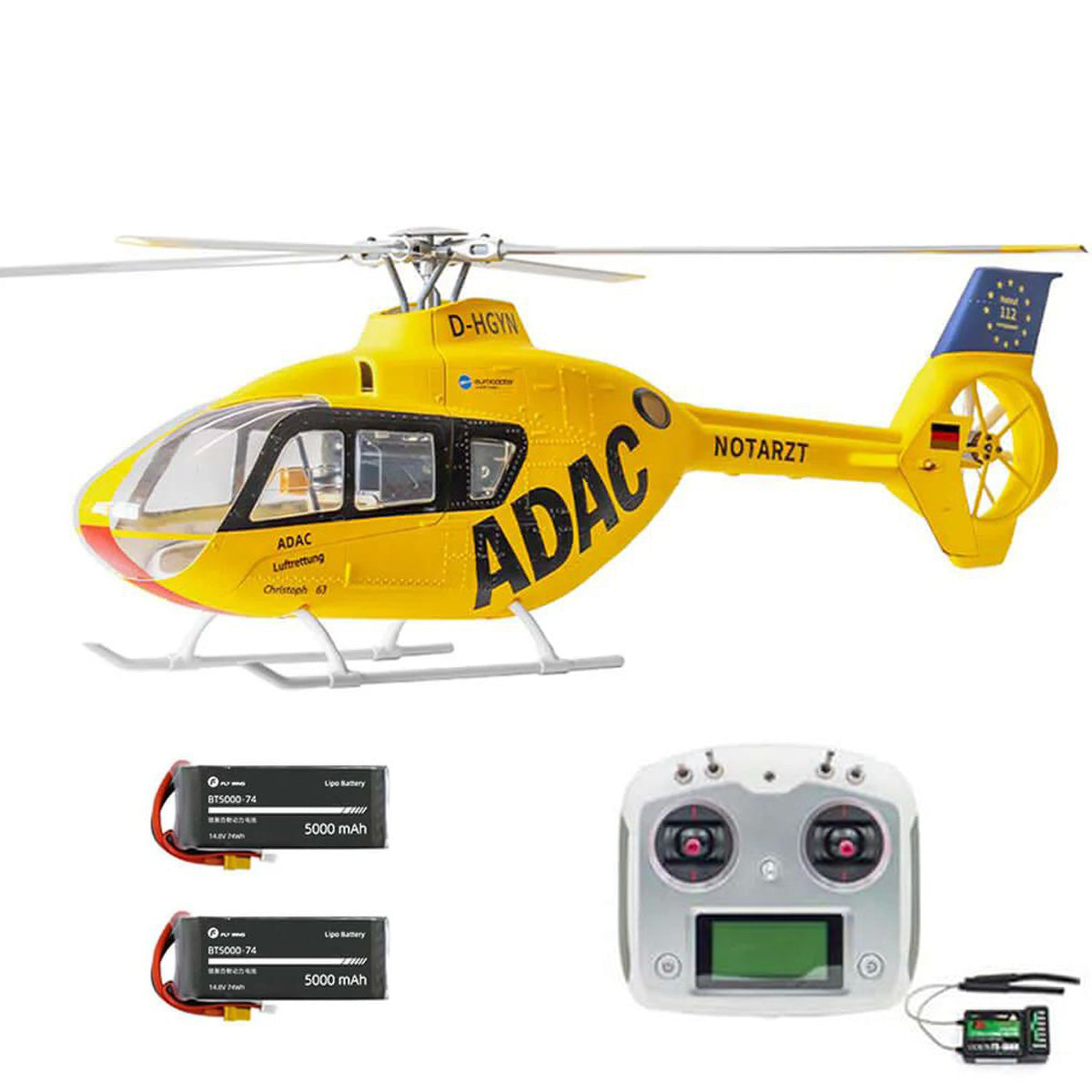 FLYWING EC135 RC Helicopter 470 Scale 6CH RTF with GPS H1 Flight Controller 4 Blade Rotor PNP/RTF Version Helicopter
