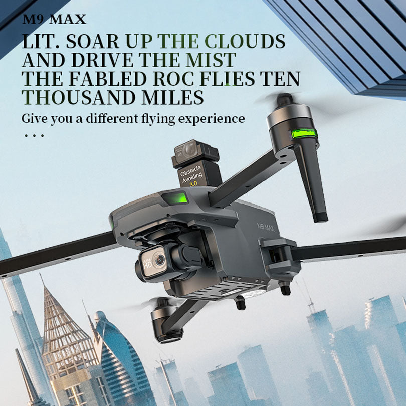 XMR/C M9 MAX 4K Drone 3-axis Gimbal Brushless Motor GPS 5G Obstacle Avoidance Quadcopter Optional Screen Remote Control