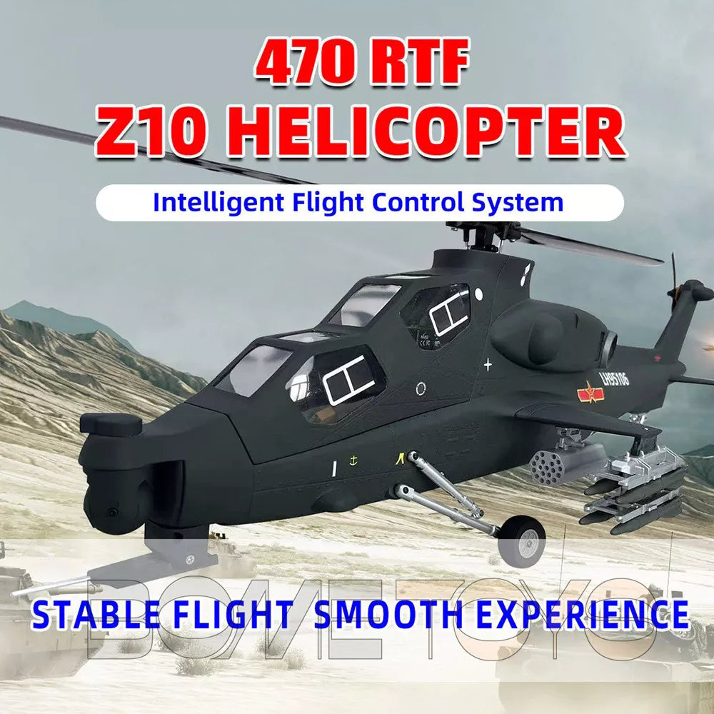 ROBAN CAIC Z-10 470 Class 4-Blade RC Helicopter GPS X2 Flight Control LED Lighting System PNP/RTF Version Helicopter