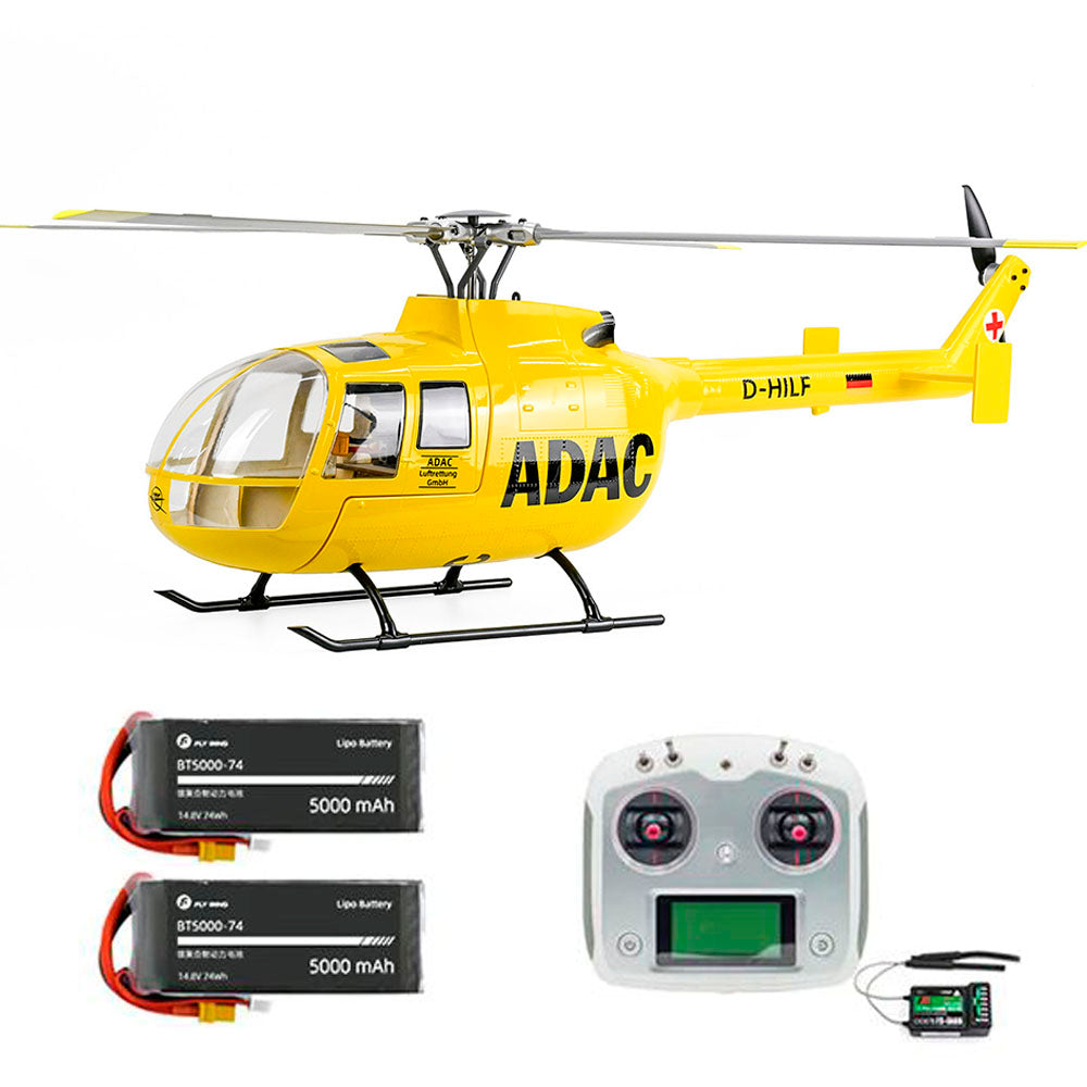FLYWING BO-105 Universal RC Helicopter 470L Class 6CH Brushless GPS Stabilized Altitude Hold RC Helicopter H1 Flight Controller