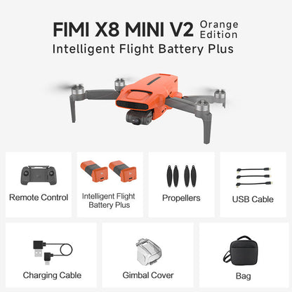 FIMI X8 MINI V2 RC Drone 9KM FPV 4K Camera HDR Video 3-axis Mechanical Gimbal 37mins Flight Time 245g GPS Foldable Quadcopter