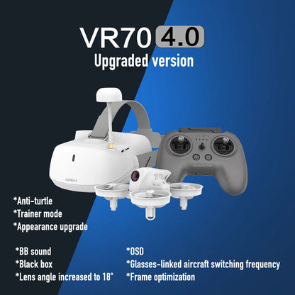 APEX FPV Drone 4.0 Upgraded Head Tracking Mode Mini FPV Racing Drone Set 5.8G Real-Time Image Transmission Super-Wide with Camera FPV Goggles