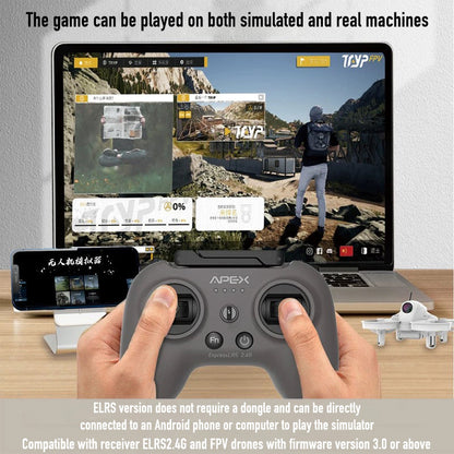 APEX FPV Drone 4.0 Upgraded Head Tracking Mode Mini FPV Racing Drone Set 5.8G Real-Time Image Transmission Super-Wide with Camera FPV Goggles