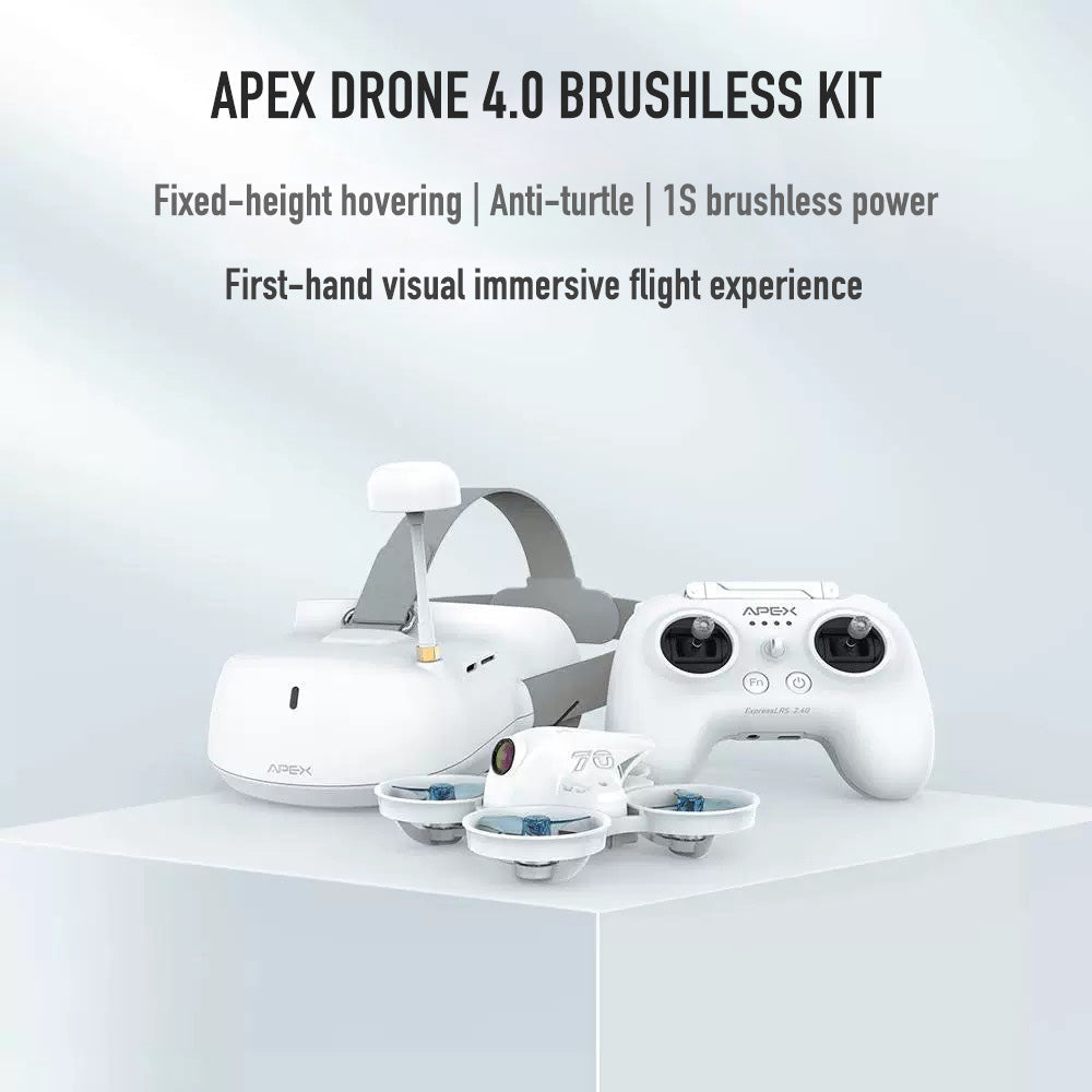 APEX FPV Drone 4.0 Upgraded Head Tracking Mode Mini FPV Racing Drone Set 5.8G Real-Time Image Transmission Super-Wide with Camera FPV Goggles