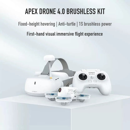 APEX FPV Drone 4.0 Upgraded Head Tracking Mode Mini FPV Racing Drone Set 5.8G Real-Time Image Transmission Super-Wide with Camera FPV Goggles