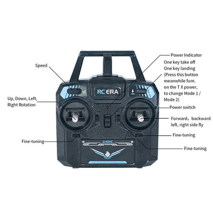 RCERA C127 RC Helicopter 2.4G 4CH 6-Axis Gyro Altitude Hold Optical Flow Localization Flybarless RTF Sentry Helicopter 720P Drone