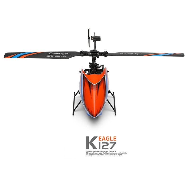 WLtoys K127 RC Helicopters 2.4Ghz 4CH 6-Aixs Gyroscope Single Blade Propellor Helicotper For Kids Gift RC Toys