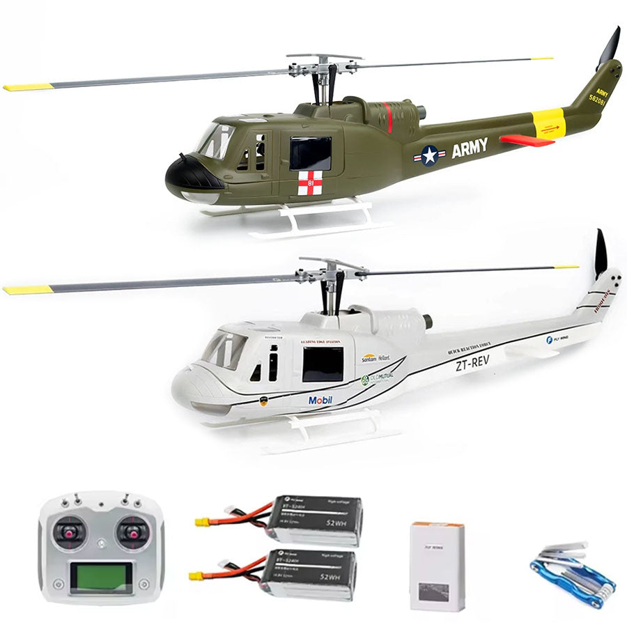 FLYWING UH1 V4 Huey Helicopter Upgrade Version 450L Class 6CH Brushless GPS Stabilized Altitude Hold RC Helicopter H1 Flight Controller