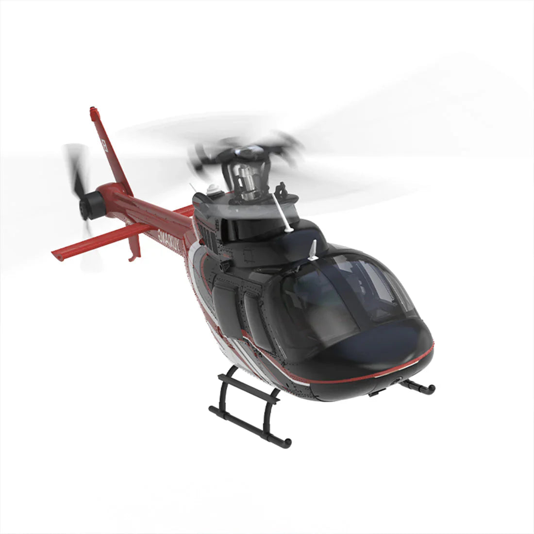 YXZNRC F08 Bell 206 RC Helicopter 1/27 Scale Brushless Direct-Drive 6G Flybarless Model 2.4G 6CHwith Optical Flow Positioning