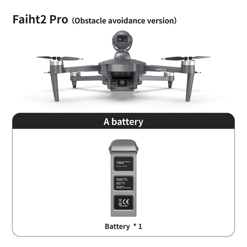 Cfly Faith2 PRO 3-Axis Gimbal 4K Drone HD Camera 360° Rotating Radar Obstacle Avoidance 6KM FPV GPS 5G Wifi Quadcopter