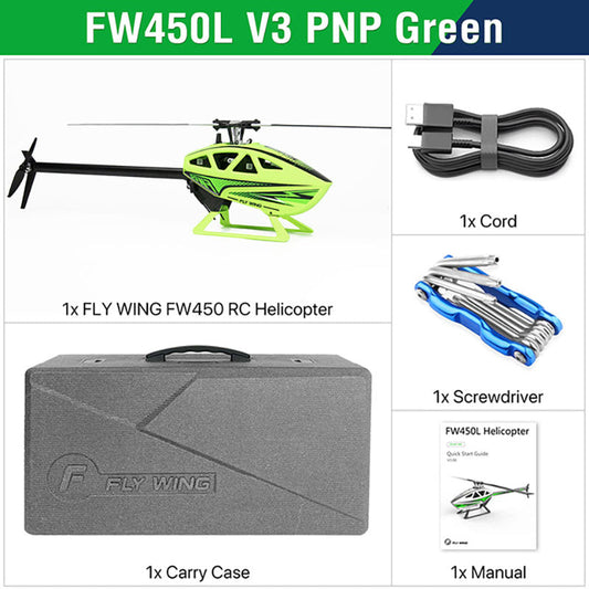 FLY WING FW450L V3 6CH 3D Auto Acrobatics GPS Altitude Hold RC Helicopter RTF/PNP With H1 Flight Control System