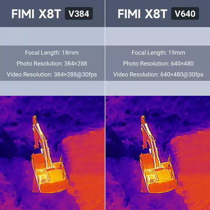 FIMI X8T 4K Drone Lnfrared Thermal Imaging Lens 3-Camera gimbal system RokLink 5.0 20KM Transmission GPS Quadcopter