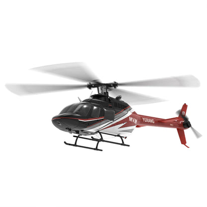 YXZNRC F08 Bell 206 RC Helicopter 1/27 Scale Brushless Direct-Drive 6G Flybarless Model 2.4G 6CHwith Optical Flow Positioning