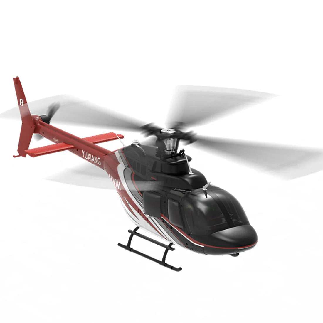 YXZNRC F08 Bell 206 RC Helicopter 1/27 Scale Brushless Direct-Drive 6G Flybarless Model 2.4G 6CHwith Optical Flow Positioning