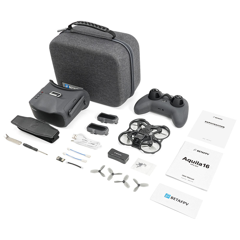US Warehouse BETAFPV Aquila16 FPV Kit Brushless FPV Drone VR03 Goggles Literadio 2 SE ELRS V3.0 2.4G FPV Quadcopter