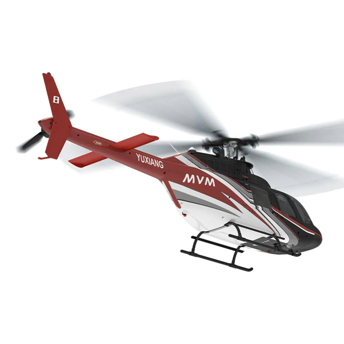 YXZNRC F08 Bell 206 RC Helicopter 1/27 Scale Brushless Direct-Drive 6G Flybarless Model 2.4G 6CHwith Optical Flow Positioning
