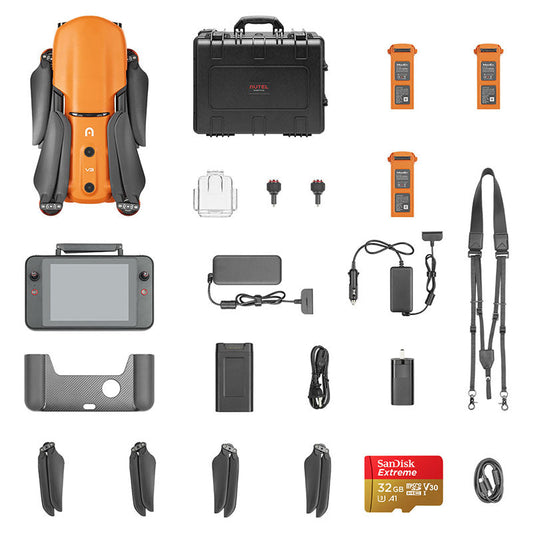 Autel Robotics EVO II Dual 640T V3 Rugged Bundle 640x512 Infrared Thermal Imaging Camera 0.8' CMOS & 8K Camera Professional Quadcopter