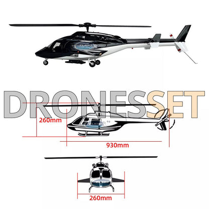ROBAN Airwolf Helicopter 470L Class GPS Mode X2 Flight Control System LED Lighting System RC Helicopter