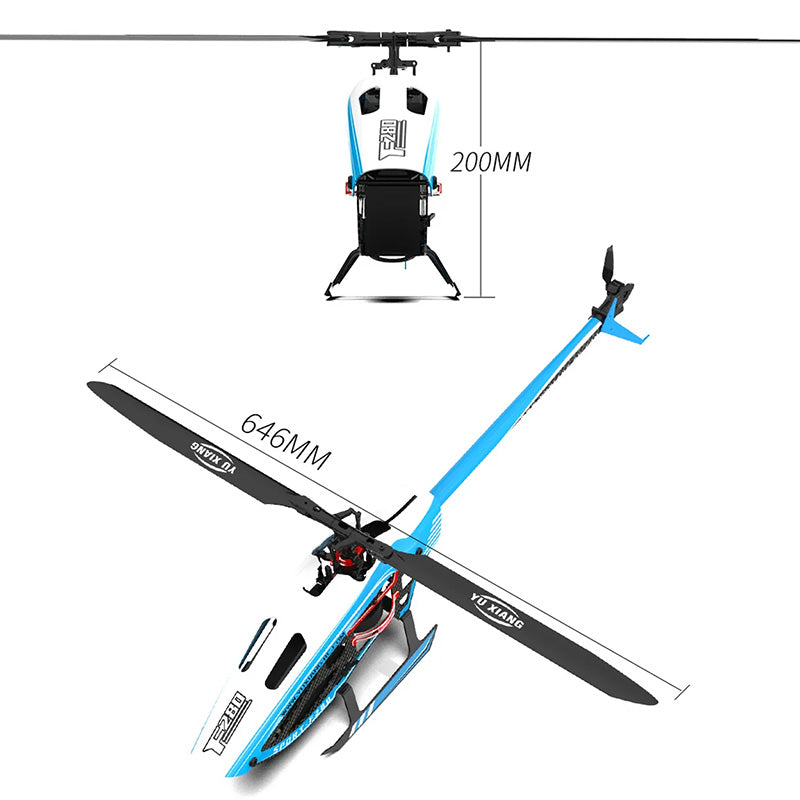 YXZNRC F280 6-Axis Gyro 3D6G Dual Brushless Direct Drive Motor Flybarless 2.4G 6CH RC Helicopter