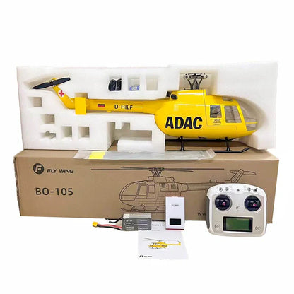 FLYWING BO-105 Universal RC Helicopter 470L Class 6CH Brushless GPS Stabilized Altitude Hold RC Helicopter H1 Flight Controller