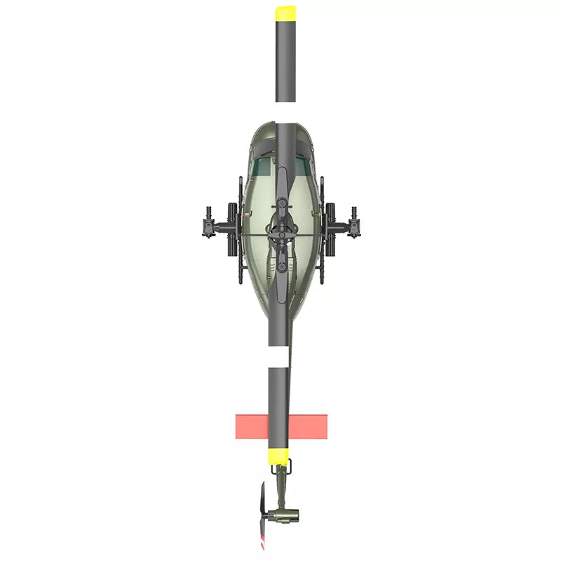RCERA C032 UH-1 Huey RC Helicopter 1/48 6CH 6-axis Gyro Barometer Altitude Determination Optical Flow Positioning TOF Laser Radar Aerobatic Helicopter