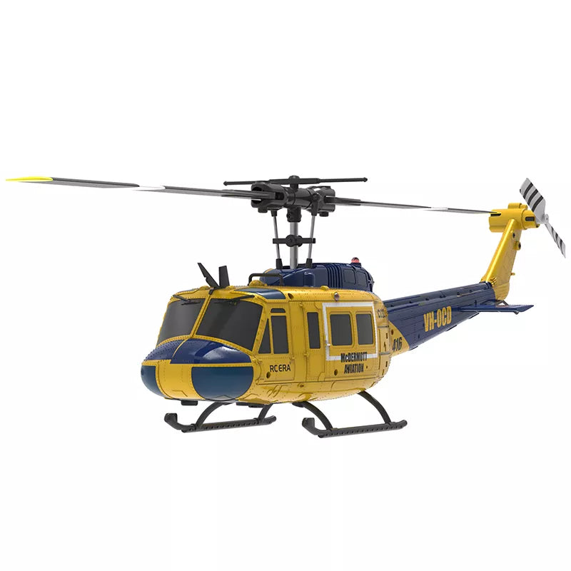 RCERA C032 UH-1 Huey RC Helicopter 1/48 6CH 6-axis Gyro Barometer Altitude Determination Optical Flow Positioning TOF Laser Radar Aerobatic Helicopter