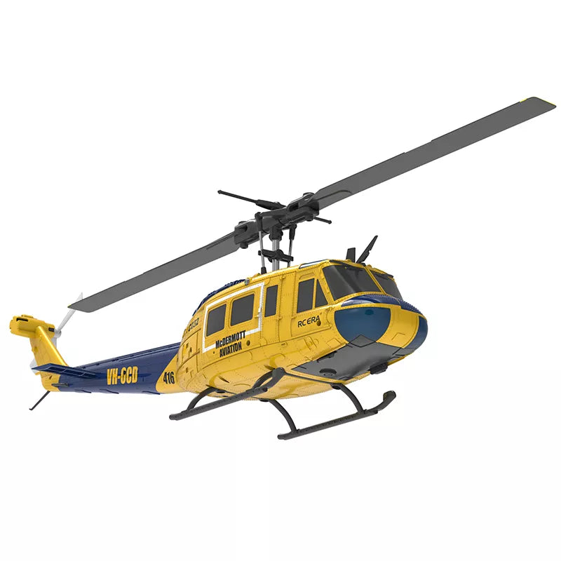 RCERA C032 UH-1 Huey RC Helicopter 1/48 6CH 6-axis Gyro Barometer Altitude Determination Optical Flow Positioning TOF Laser Radar Aerobatic Helicopter