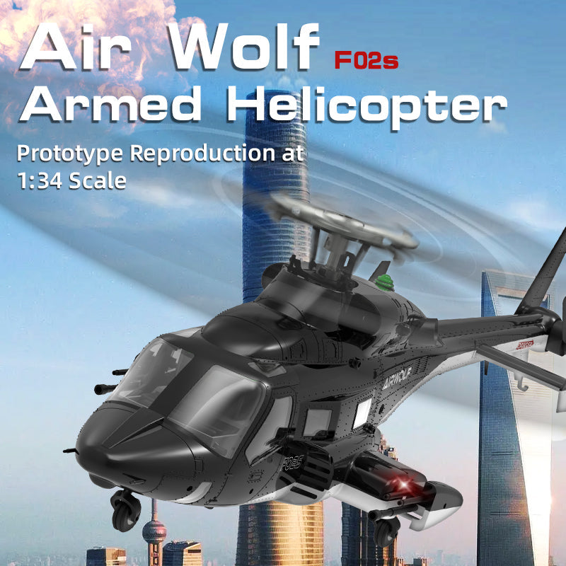 YUXIANG F02S Airwolf RC Helicopter 9CH 6G GPS Optical Flow Localization Altitude Hold Dual Brushless 1:34 Flybarless Helicopter