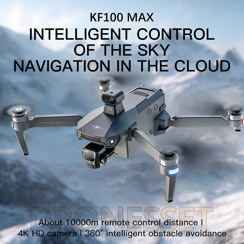 KF100 4K Drone 3-Axis Gimbal EIS Camera Large size Intelligent Obstacle Avoidance 10KM 5G GPS Quadcopter with Screen Remote control