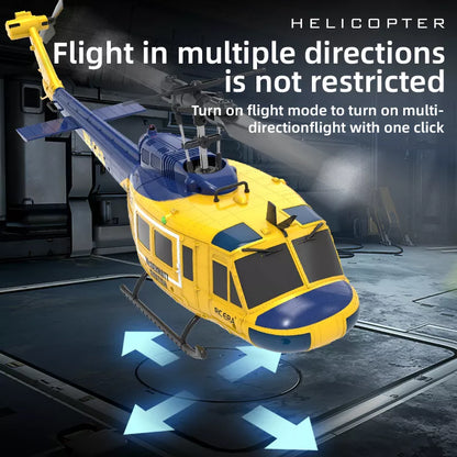 RCERA C032 UH-1 Huey RC Helicopter 1/48 6CH 6-axis Gyro Barometer Altitude Determination Optical Flow Positioning TOF Laser Radar Aerobatic Helicopter