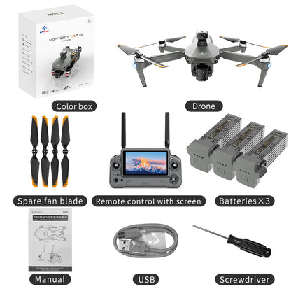KF100 4K Drone 3-Axis Gimbal EIS Camera Large size Intelligent Obstacle Avoidance 10KM 5G GPS Quadcopter with Screen Remote control