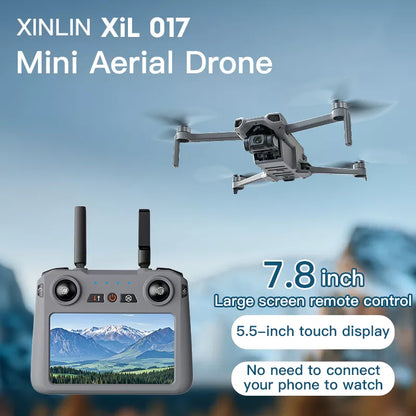 XIL 017 4K Drone 249g with Screen Remote Control 3-Axis Gimbal Anti-shake HD Aerial Photography GPS Quadcopter