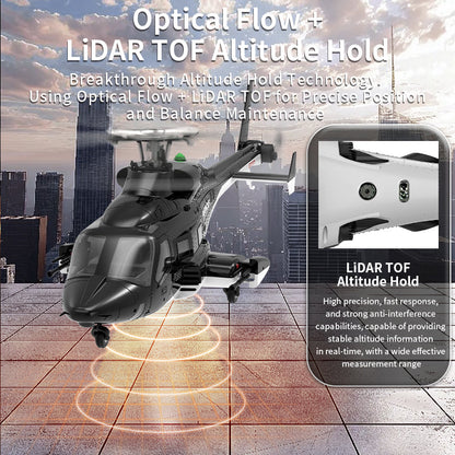YUXIANG F02S Airwolf RC Helicopter 9CH 6G GPS Optical Flow Localization Altitude Hold Dual Brushless 1:34 Flybarless Helicopter