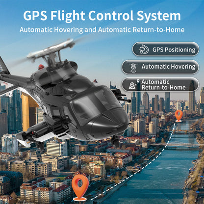 YUXIANG F02S Airwolf RC Helicopter 9CH 6G GPS Optical Flow Localization Altitude Hold Dual Brushless 1:34 Flybarless Helicopter