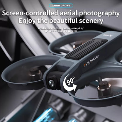 X226 VR Drone Screen Control HD Aerial Photography Dual-Camera Optical Flow Positioning Brushless Quadcopter