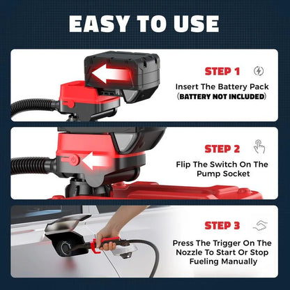 🔥LAST DAY 49% OFF-Cordless Fuel Transfer Pump Compatible with DeWalt 20V & Milwaukee 18V Batteries