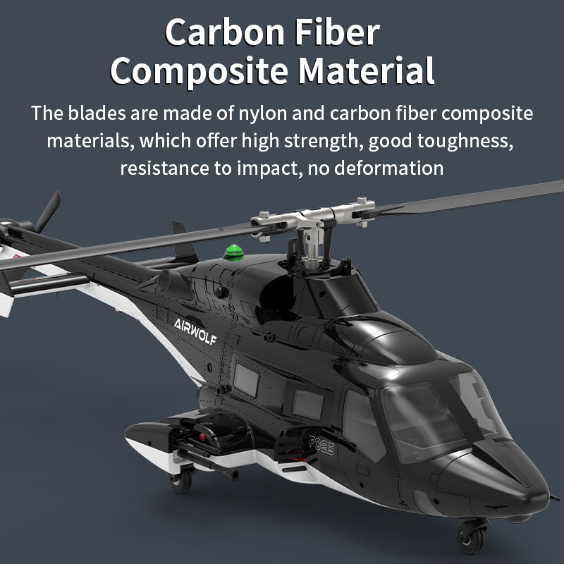 YUXIANG F02S Airwolf RC Helicopter 9CH 6G GPS Optical Flow Localization Altitude Hold Dual Brushless 1:34 Flybarless Helicopter