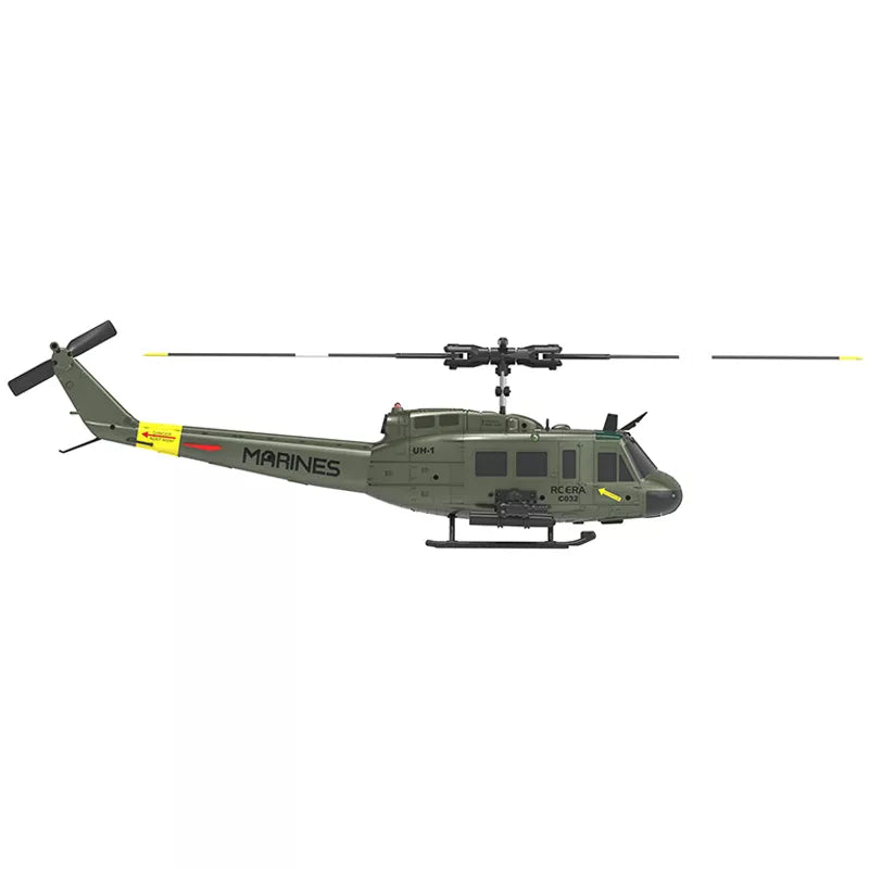 RCERA C032 UH-1 Huey RC Helicopter 1/48 6CH 6-axis Gyro Barometer Altitude Determination Optical Flow Positioning TOF Laser Radar Aerobatic Helicopter