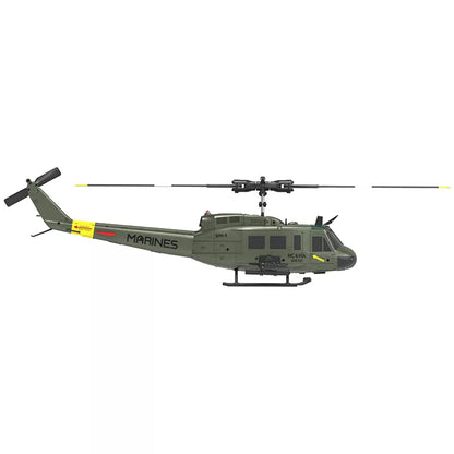 RCERA C032 UH-1 Huey RC Helicopter 1/48 6CH 6-axis Gyro Barometer Altitude Determination Optical Flow Positioning TOF Laser Radar Aerobatic Helicopter