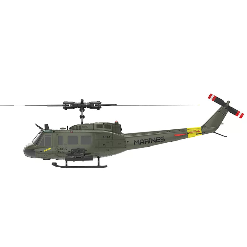 RCERA C032 UH-1 Huey RC Helicopter 1/48 6CH 6-axis Gyro Barometer Altitude Determination Optical Flow Positioning TOF Laser Radar Aerobatic Helicopter