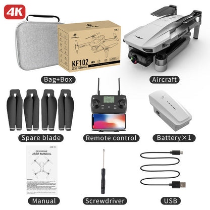 KF102 2-Axis Gimbal RC Drone HD Camera Brushless Motor GPS 5G Wifi Professional Foldable Quadcopter